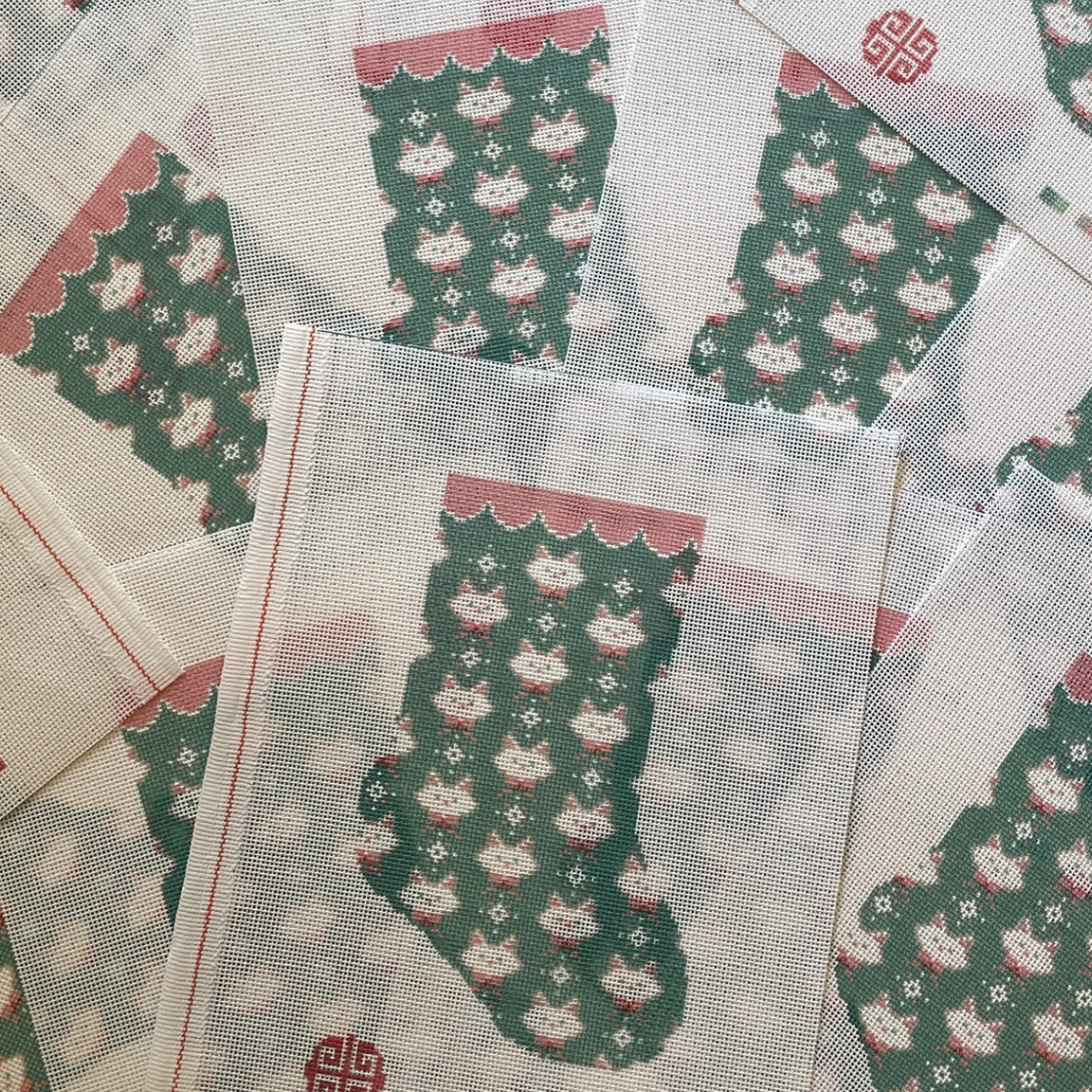 Cat Mini Stocking 18 mesh – Jenny Henry Designs