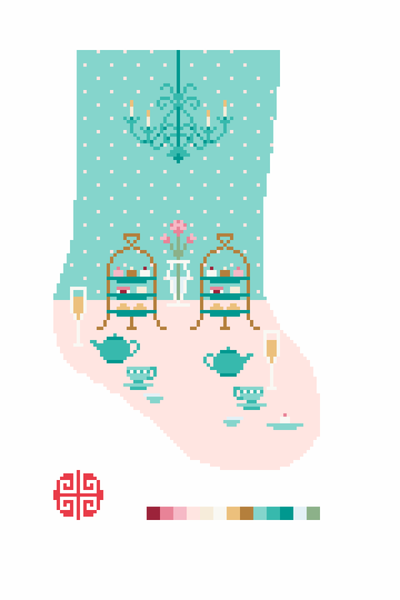 Preorder: Afternoon Tea Mini Stocking 18 mesh