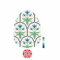 Block Print Tulip Easter Egg 2026