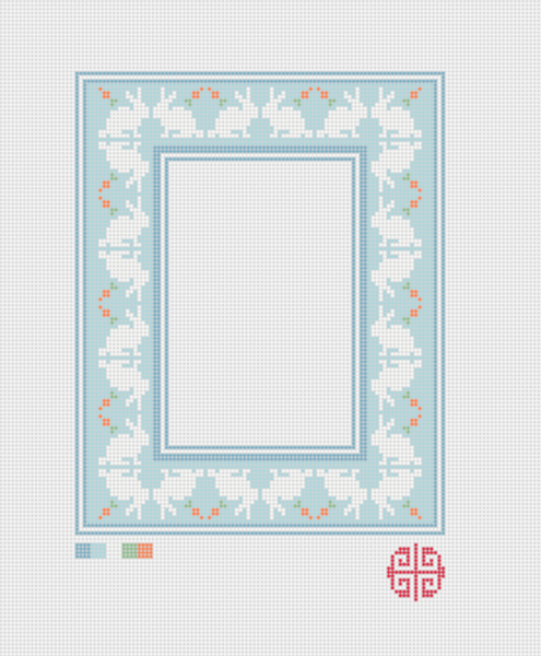 Needlepoint Chart Digital Download: Bunnies Frame