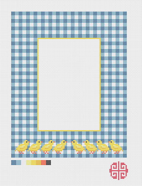 Needlepoint Chart Digital Download: Easter Chicks Frame
