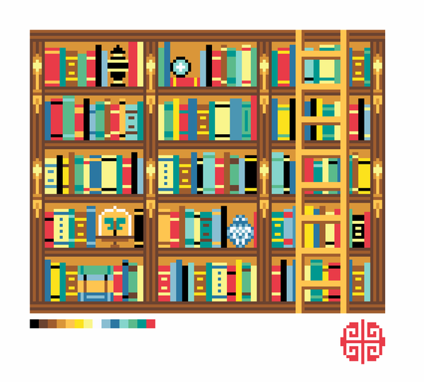 New Arrival: The Little Shop Series English Library 13 Mesh Needlepoint Canvas