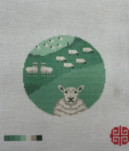 Preorder: English Sheep 4" Round 18 mesh
