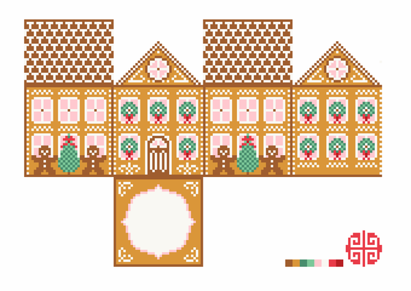 New Arrival: The Little Shop Series Gingerbread Shop 3D Ornament 13 Mesh Canvas