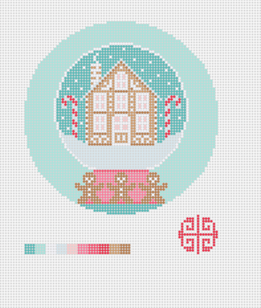 The Gingerbread Snowglobe 4" Round 18 mesh