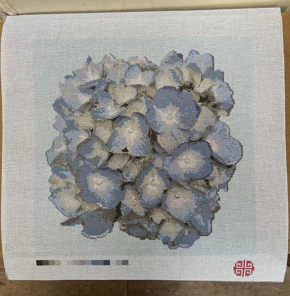 The Mindfulness Collection: Hydrangea Bloom Needlepoint Canvas