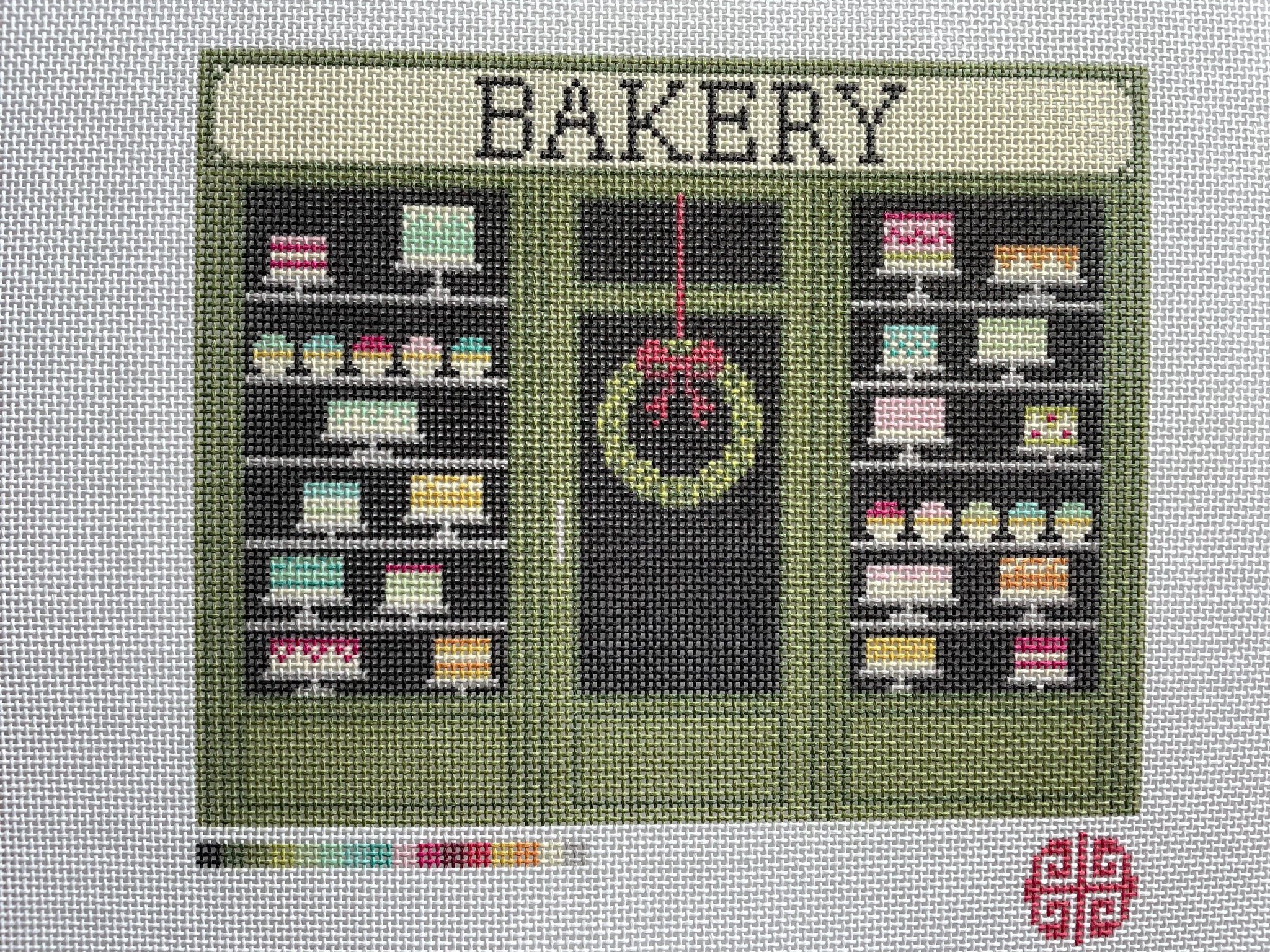 The Little Shop Series: The Bakery 13 Mesh Needlepoint Clutch Canvas