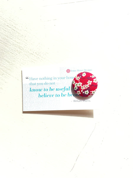 Red Mitsi Needle Minder Made with Liberty of London Fabric