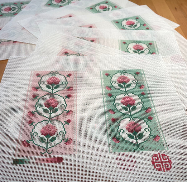 Eyeglass/ Sunnies Canvas - Vintage Rose 13 Mesh Needlepoint Canvas