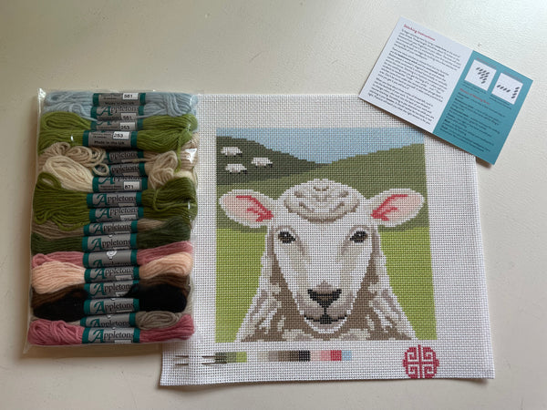 The Country Sheep 12 Mesh Needlepoint Kit