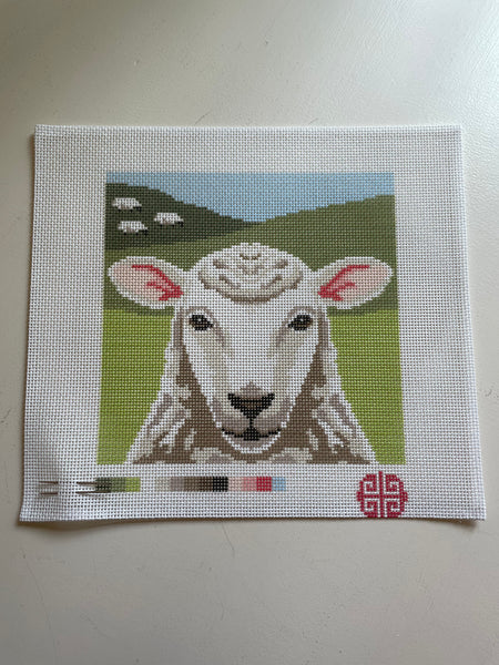 The Country Sheep 12 Mesh Needlepoint Kit