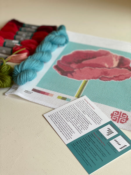 New Arrival: The Poppy 12 Mesh Needlepoint Kit