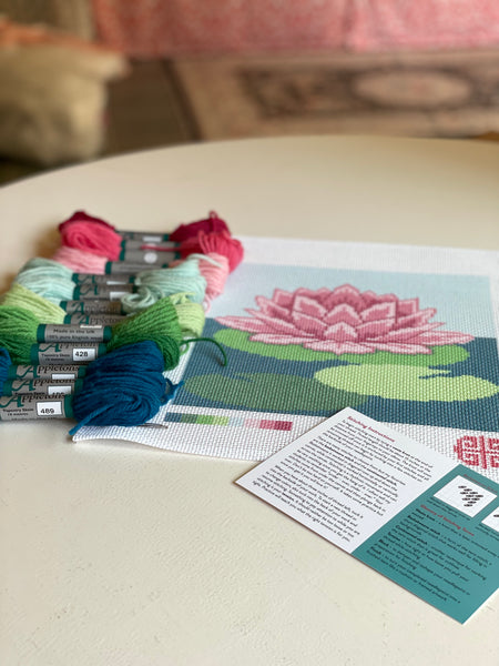 New Arrival: The Water Lily 12 Mesh Needlepoint Kit