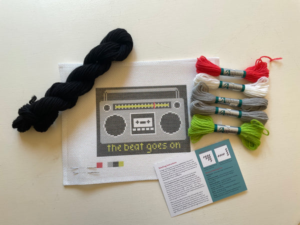 The Mindfulness Collection: The Beat Goes On Mini Boombox 12 Mesh Needlepoint Kit