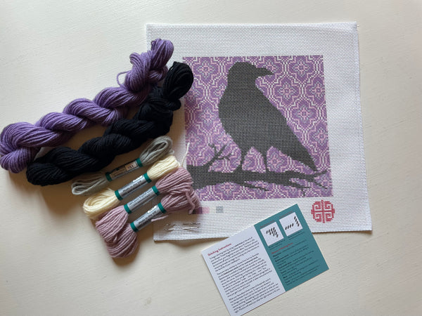 New Arrival The Mindfulness Collection: The Raven 12 Mesh Needlepoint Kit