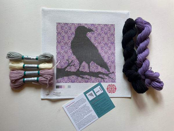 New Arrival The Mindfulness Collection: The Raven 12 Mesh Needlepoint Kit