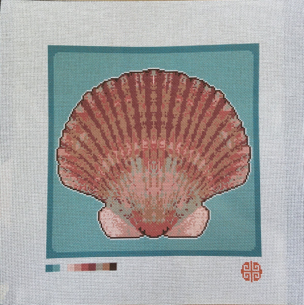 The Mindfulness Collection: The Scallop Shell Needlepoint Canvas