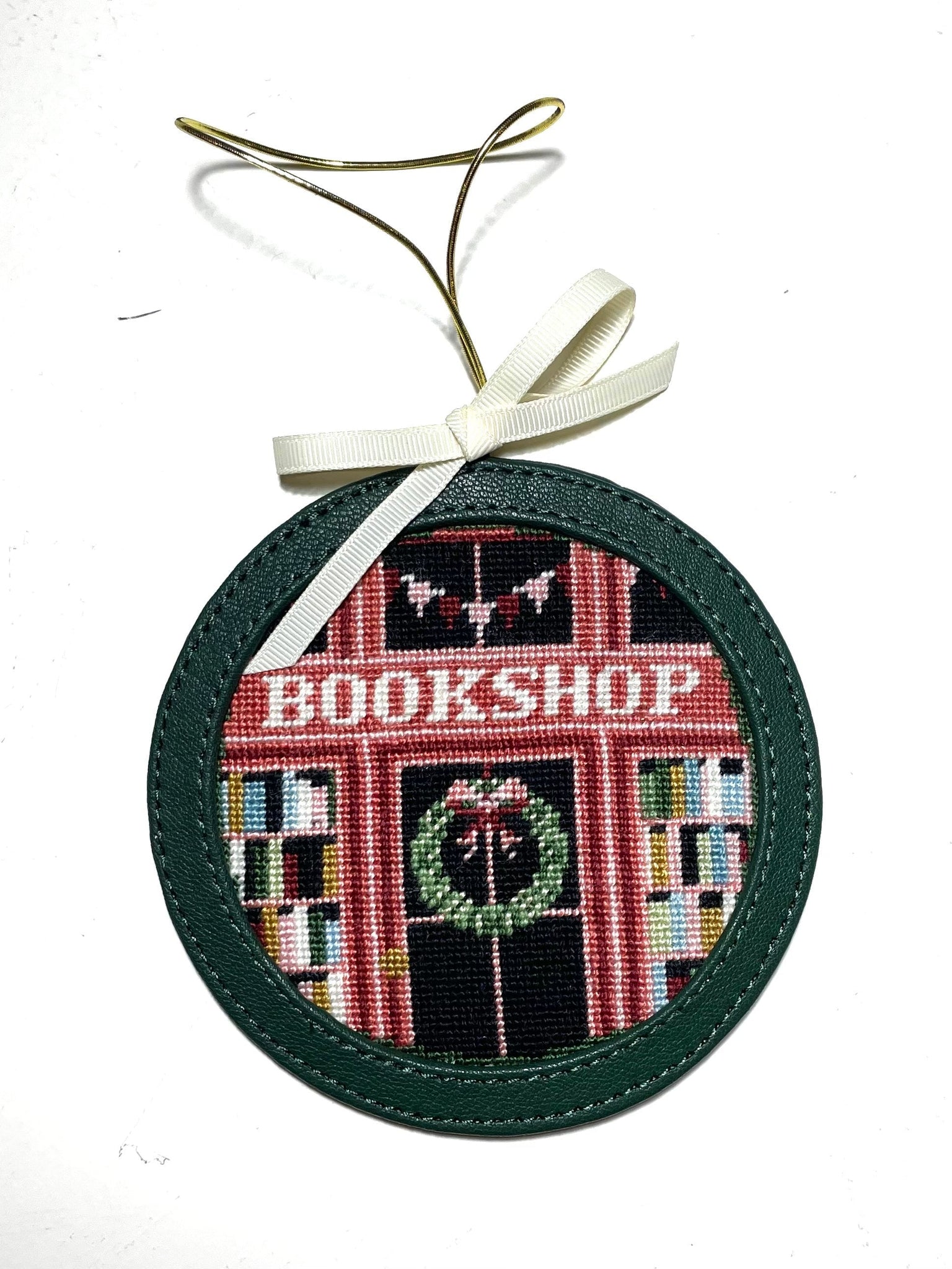 Stitch Break: The Bookshop Needlepoint Ornament Kit