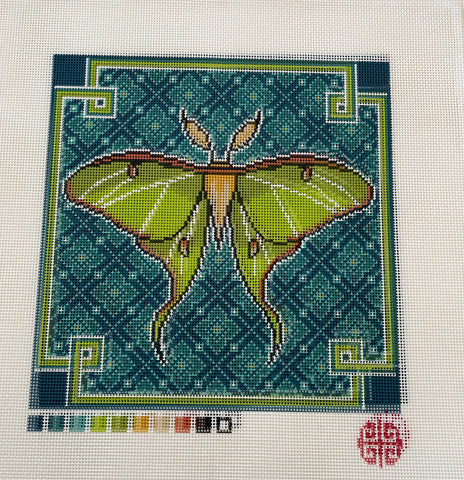Sale! Luna Moth 10 mesh Needlepoint Canvas