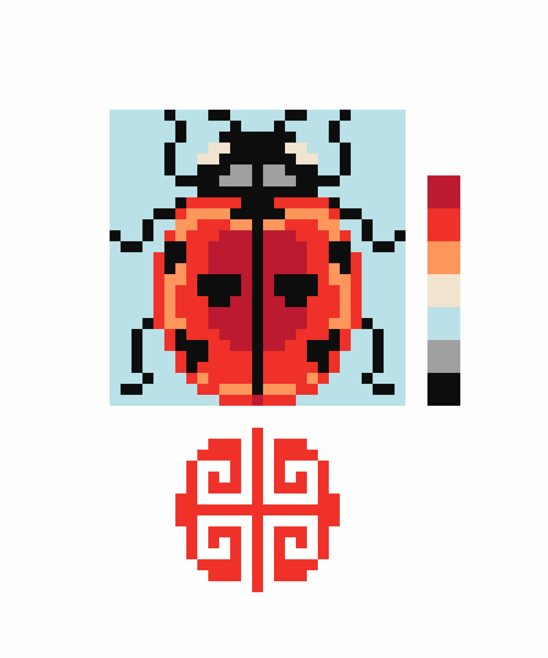 New Arrival: Lady Bug Mini Needlepoint Canvas