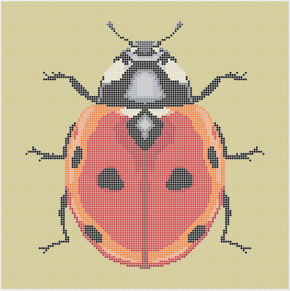 The Mindfulness Collection: Large Ladybug Needlepoint Canvas