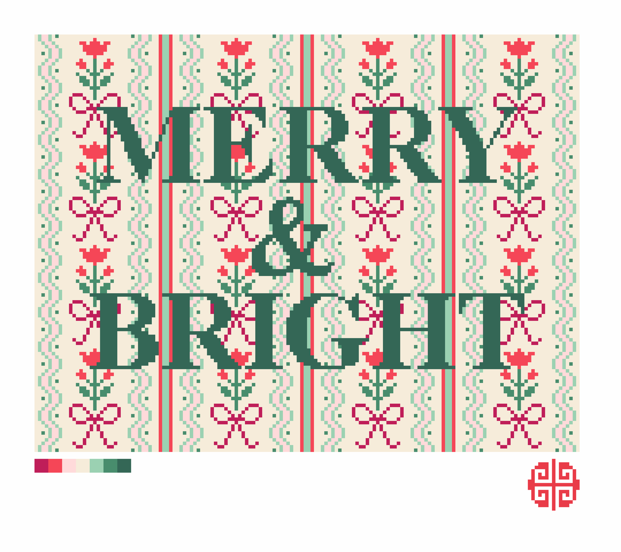 Merry & Bright Needlepoint Canvas 12