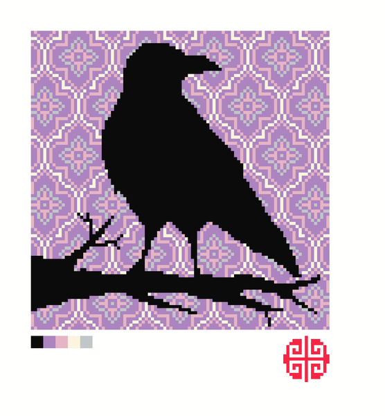 New Arrival The Mindfulness Collection: The Raven 12 Mesh Needlepoint Kit