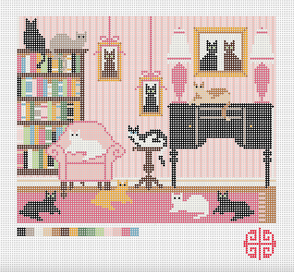 Preorder: Cat Lover 7 x 9 on 13 mesh