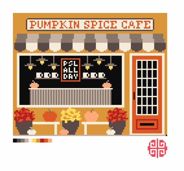 Preorder: The Little Shop Series Pumpkin Spice Cafe 13 Mesh Needlepoint Canvas