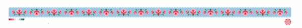 The Rose Chintz Needlepoint Belt Canvas