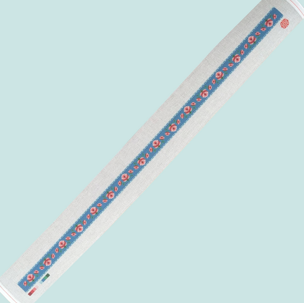 The Rose Chintz Needlepoint Belt Canvas