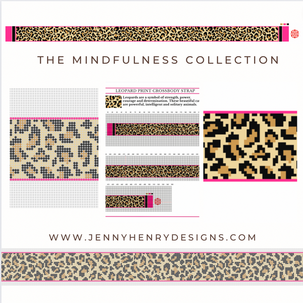 Labor Day Sale !The New Mindfulness Collection: The Leopard Print Crossbody Strap Needlepoint Canvas