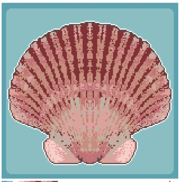 The Mindfulness Collection: The Scallop Shell Needlepoint Canvas