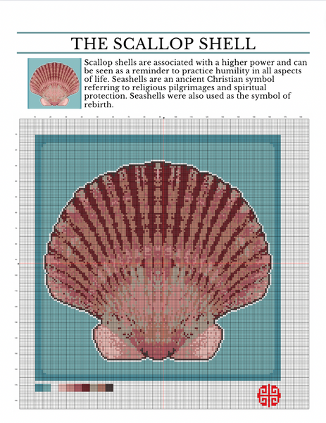 The Mindfulness Collection: The Scallop Shell Needlepoint Canvas