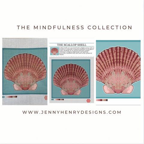 The Mindfulness Collection: The Scallop Shell Needlepoint Canvas