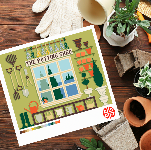 The Little Shop Series: The Potting Shed 13 Mesh Needlepoint Canvas