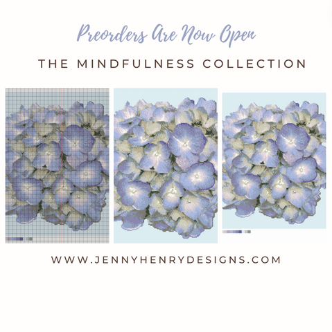Preorder: The Mindfulness Collection Hydrangea Bloom Needlepoint Canvas