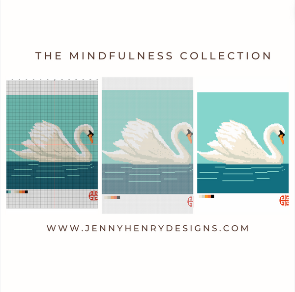 The Mindfulness Collection Mute Swan Needlepoint Canvas