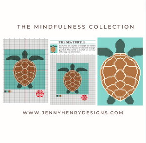 Mindfulness Collection: Sea Turtle Needlepoint Canvas