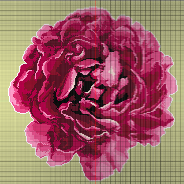 The Mindfulness Collection Peony Bloom Needlepoint Canvas