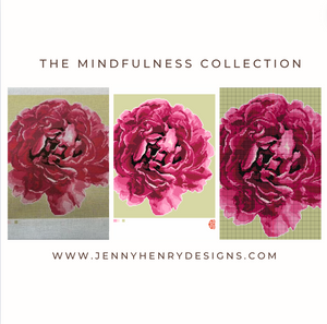 The Mindfulness Collection Peony Bloom Needlepoint Canvas