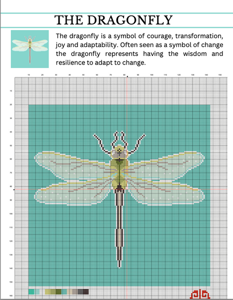 The Mindfulness Collection Dragonfly Needlepoint Canvas