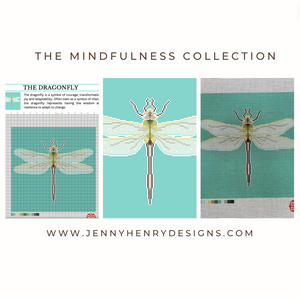 The Mindfulness Collection Dragonfly Needlepoint Canvas
