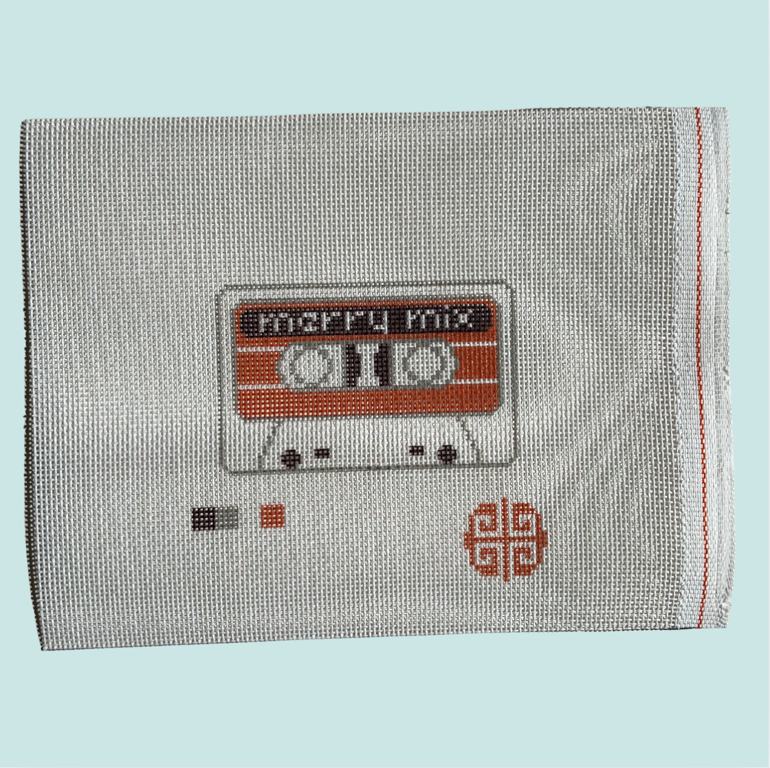 Red Cassette Needlepoint Canvas