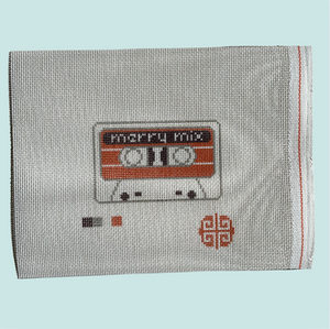 Red Cassette Needlepoint Canvas