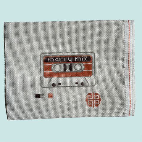 Red Cassette Needlepoint Canvas