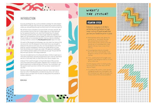Needlepoint Journal: Track your projects and record your stitching with this interactive journal by Emma Homent