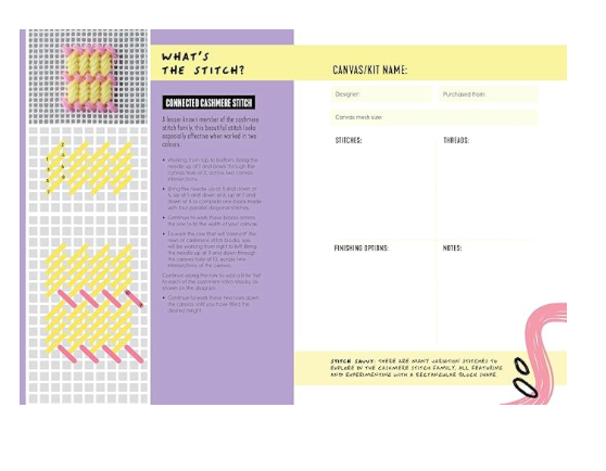Needlepoint Journal: Track your projects and record your stitching with this interactive journal by Emma Homent