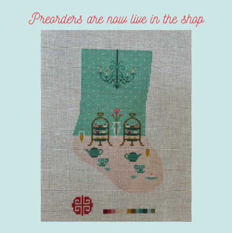 Preorder: Afternoon Tea Mini Stocking 18 mesh
