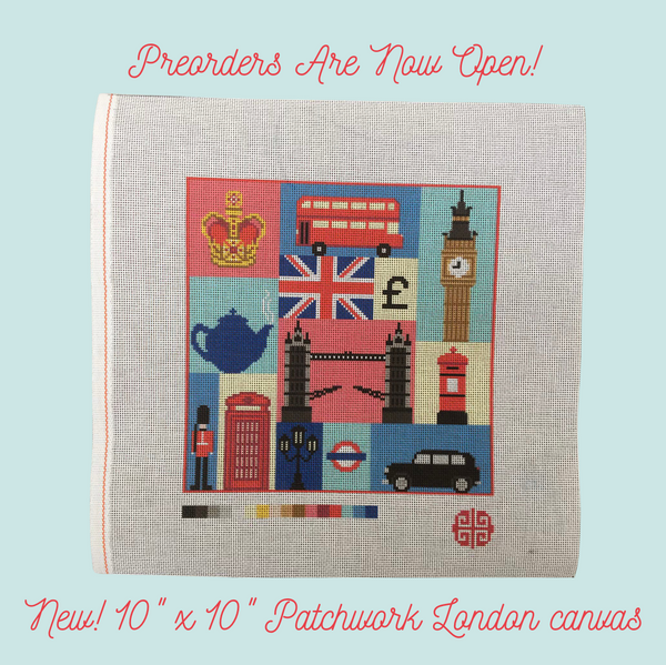 Preorder: London Patchwork 10" x 10" on 13 mesh